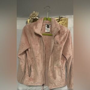 The North Face Plush Teddy Jacket in Dusty Pink